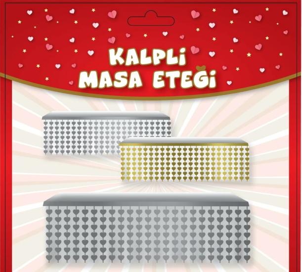 Toptan Masa Eteği Kalpli Gümüş