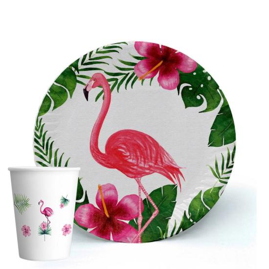 Toptan Flamingo Tabak Bardak 8li