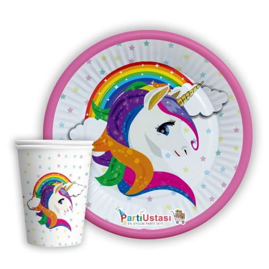 Toptan Unicorn Tabak Bardak 8li