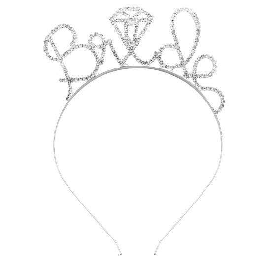 Toptan Taşlı Taç Bride Gümüş