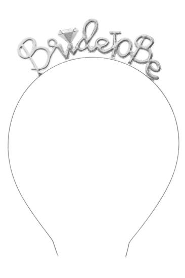 Toptan Metal Taç Bride To Be Gümüş