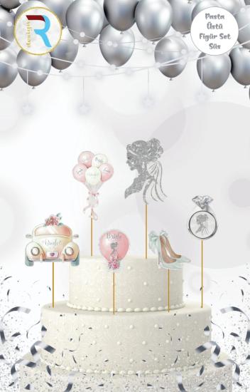 Toptan Pasta Kürdanı Lüks 5li Bride Gümüş