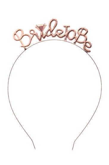 Toptan Metal Taç Bride To Be Rosegold