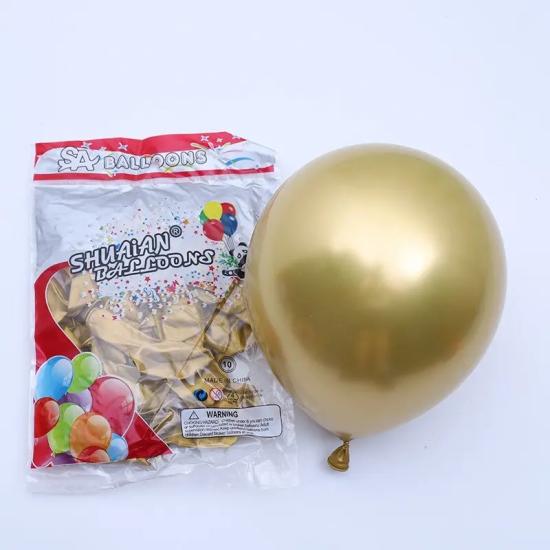 Toptan İthal Krom Balon 50li Gold