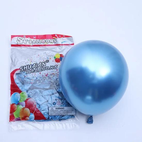 Toptan İthal Krom Balon 50li Mavi