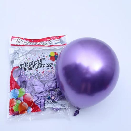 Toptan İthal Krom Balon 50li Mor