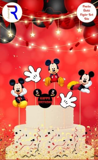 Toptan Pasta Kürdanı Lüks 5li Mickey Mouse