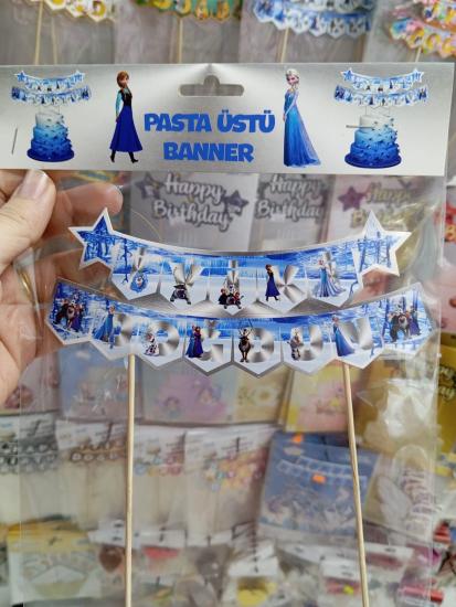 Toptan Pasta Üstü Banner İyiki Doğdun Elsa