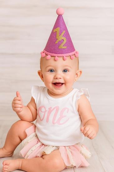Toptan 1/2 Ay Mini Şapka Eva Simli Gold Yazılı