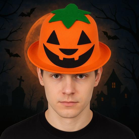 Toptan Halloween Balkabağı Şapka