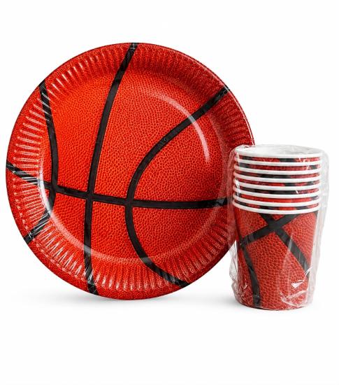 Toptan Basketbol Tabak Bardak 8li