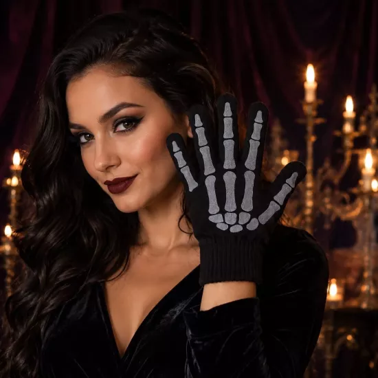 Toptan Halloween İskelet Eldiven