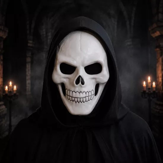 Toptan Halloween Beyaz İskelet Maske