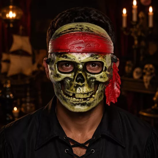 Toptan Halloween Korsan Kuru Kafa Maske