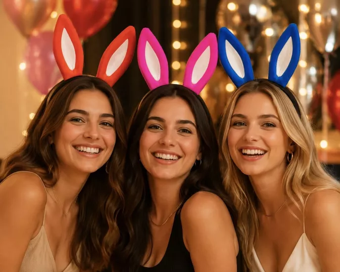 Toptan Işıklı Tavşan Tacı