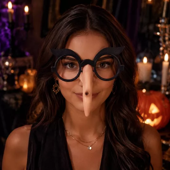 Toptan Halloween Cadı Burunlu Gözlük