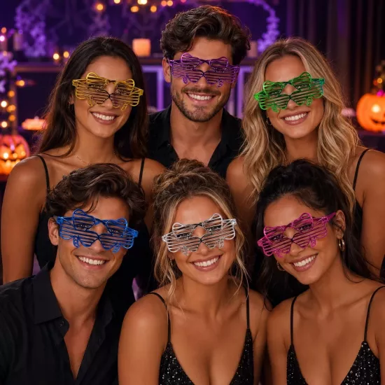 Toptan Halloween Metalize Yonca Gözlük