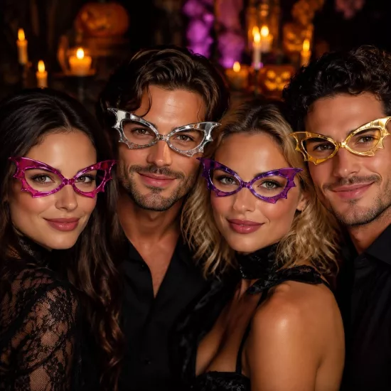 Toptan Halloween Metalize Malefiz Gözlük