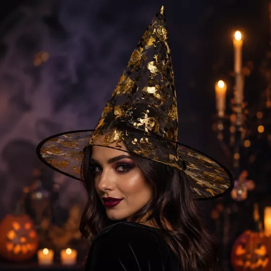 Toptan Halloween Cadı Şapkası Şeffaf