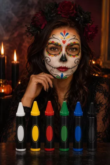 Toptan Halloween Yüz Boyası 6lı
