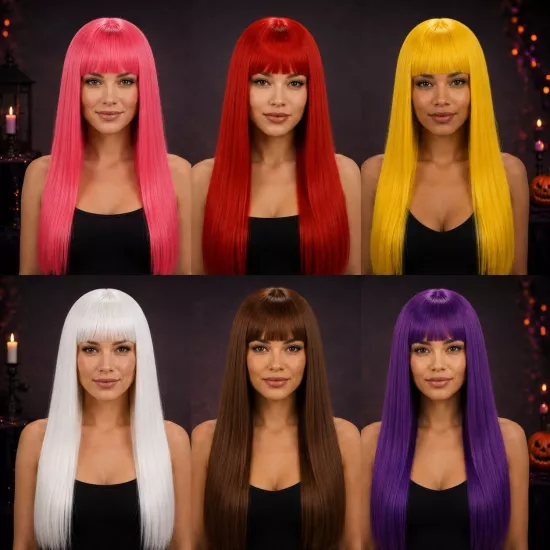 Toptan Halloween Uzun Peruk