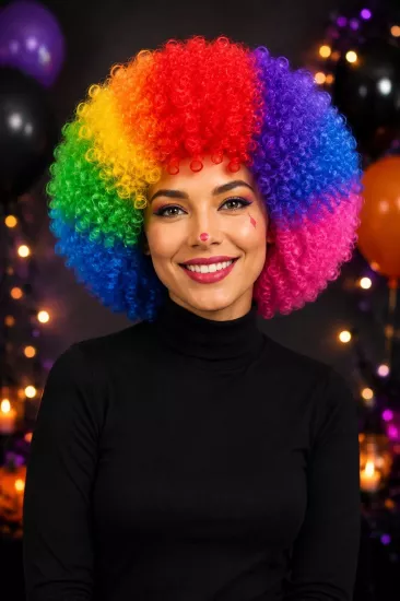 Toptan Halloween Palyaço Peruğu