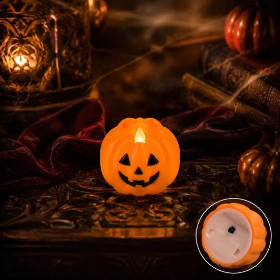 Toptan Halloween Balkabağı Pilli Mum