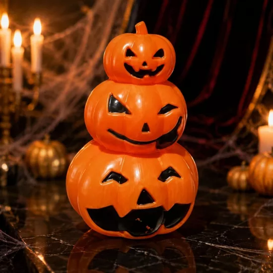 Toptan Halloween Balkabağı 3lü Üst Üste