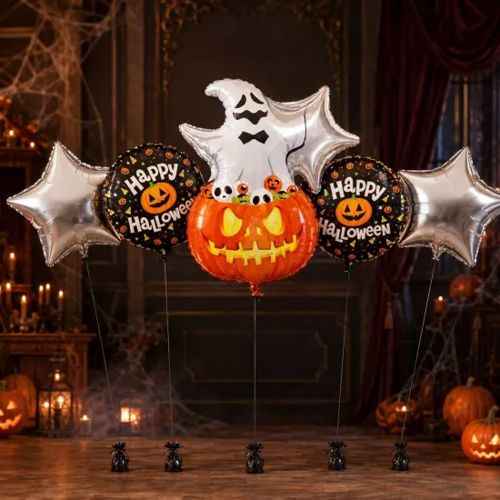 Toptan Halloween 5li Folyo Balon Seti