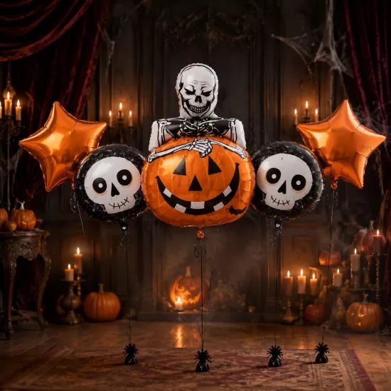Toptan Halloween 5li Folyo Balon Seti