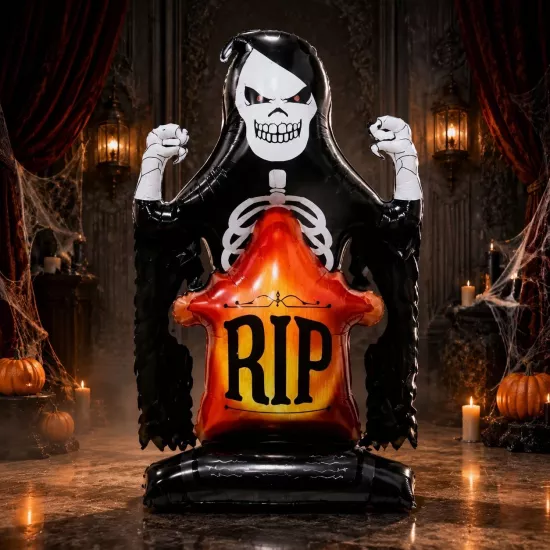 Toptan Halloween RİP Folyo Balon
