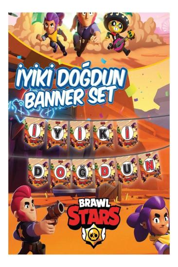 Toptan Brawl Stars İyiki Doğdun Zarf Banner