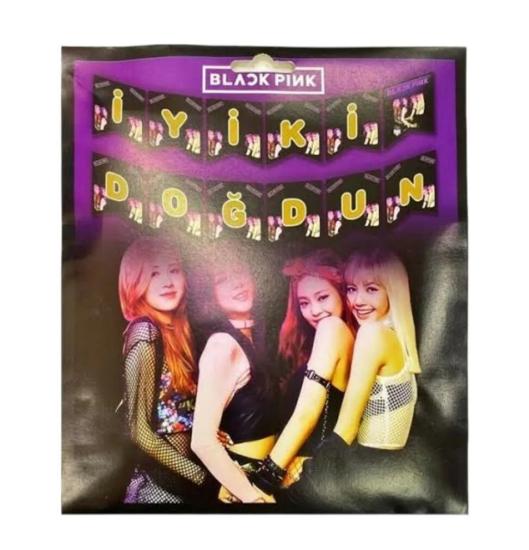 Toptan Black Pink İyiki Doğdun Zarf Banner
