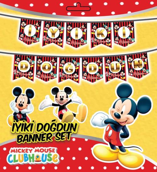 Toptan Mickey Mouse İyiki Doğdun Zarf Banner