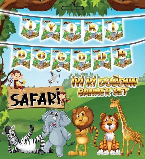 Toptan Safari İyiki Doğdun Zarf Banner
