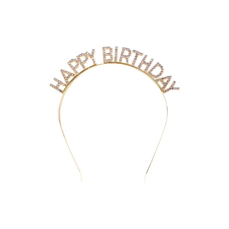 Toptan%20Taşlı%20Taç%20Happy%20Birthday%20Gold