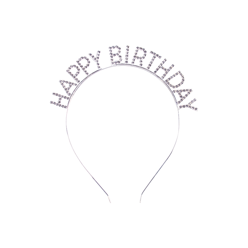Toptan%20Taşlı%20Taç%20Happy%20Birthday%20Gümüş