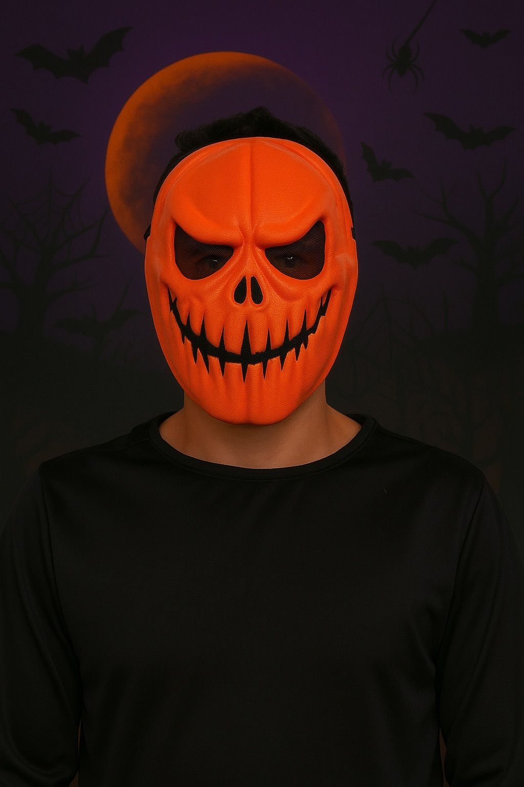 Toptan Halloween Balkabağı Maske