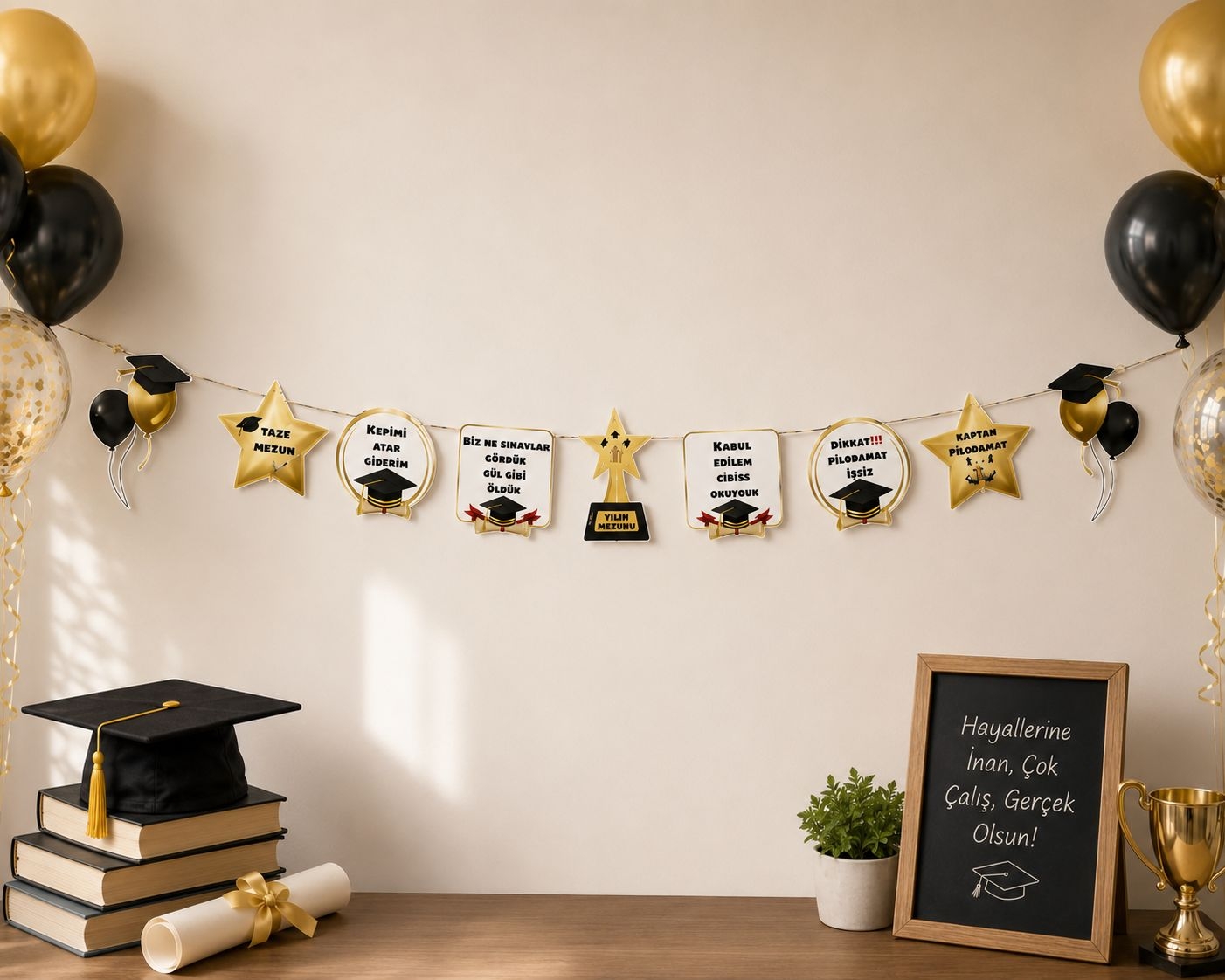 Toptan Mezuniyet Dekoratif Banner