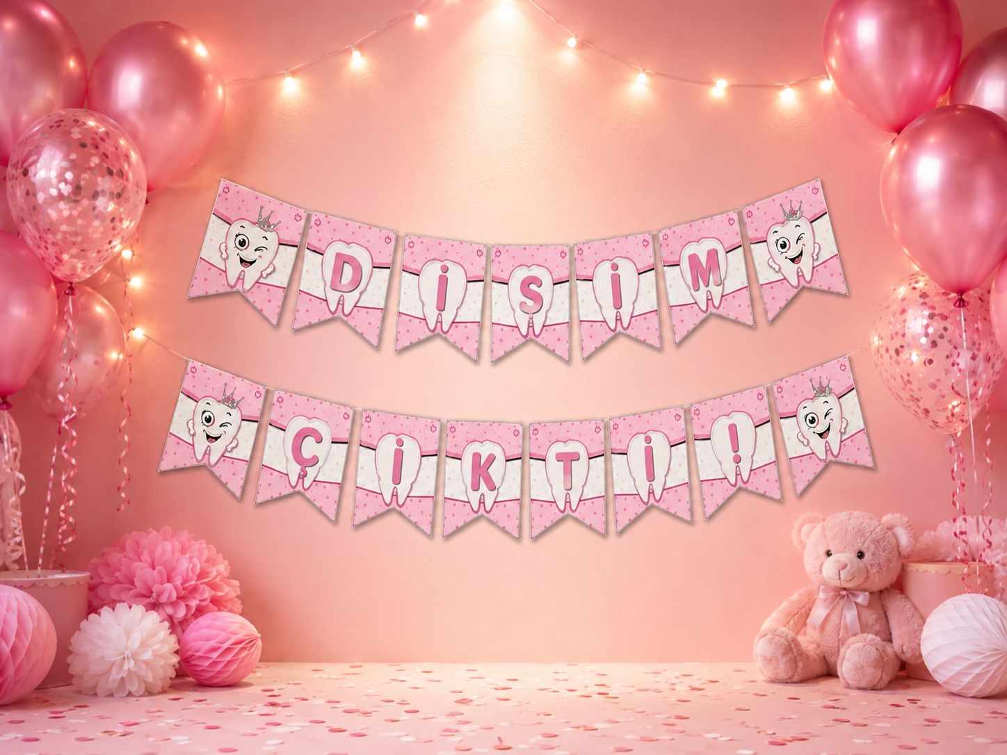 Toptan Dişim Çıktı Pembe Banner