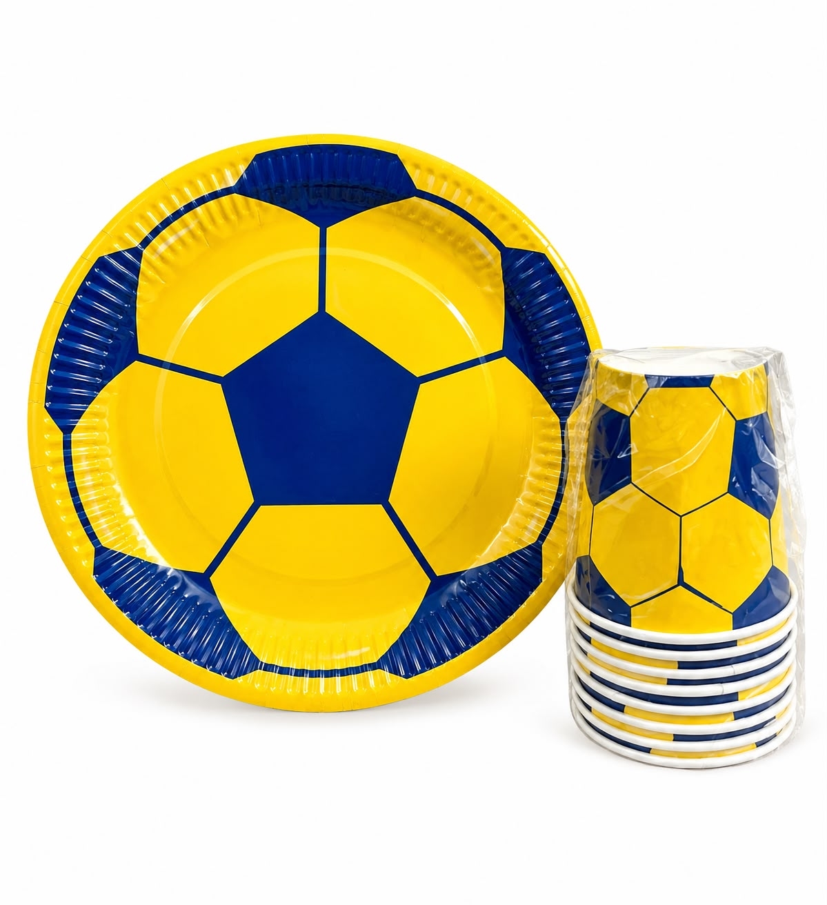 Toptan Futbol Tabak Bardak 8li