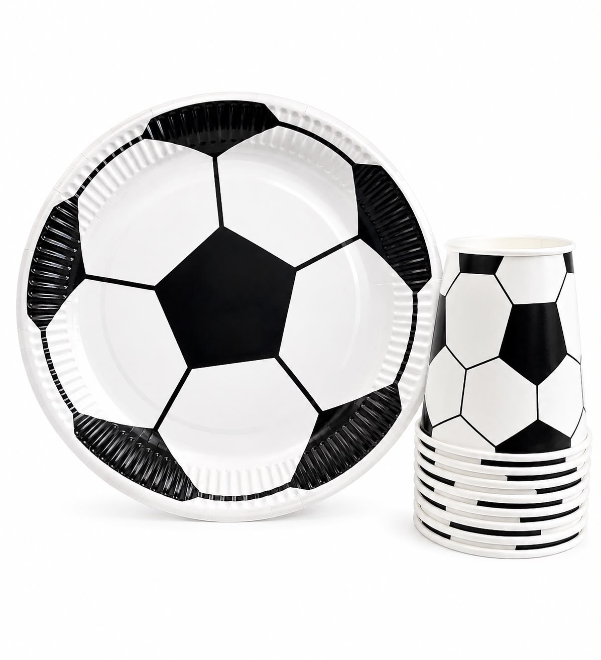 Toptan Futbol Tabak Bardak 8li