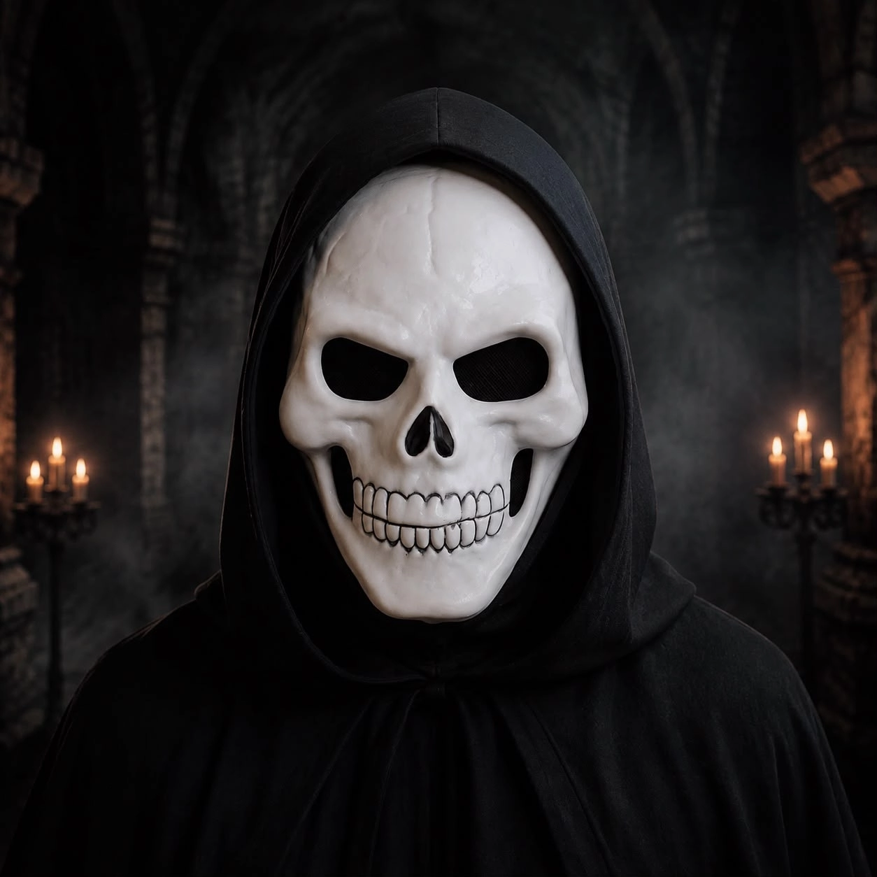 Toptan Halloween Beyaz İskelet Maske