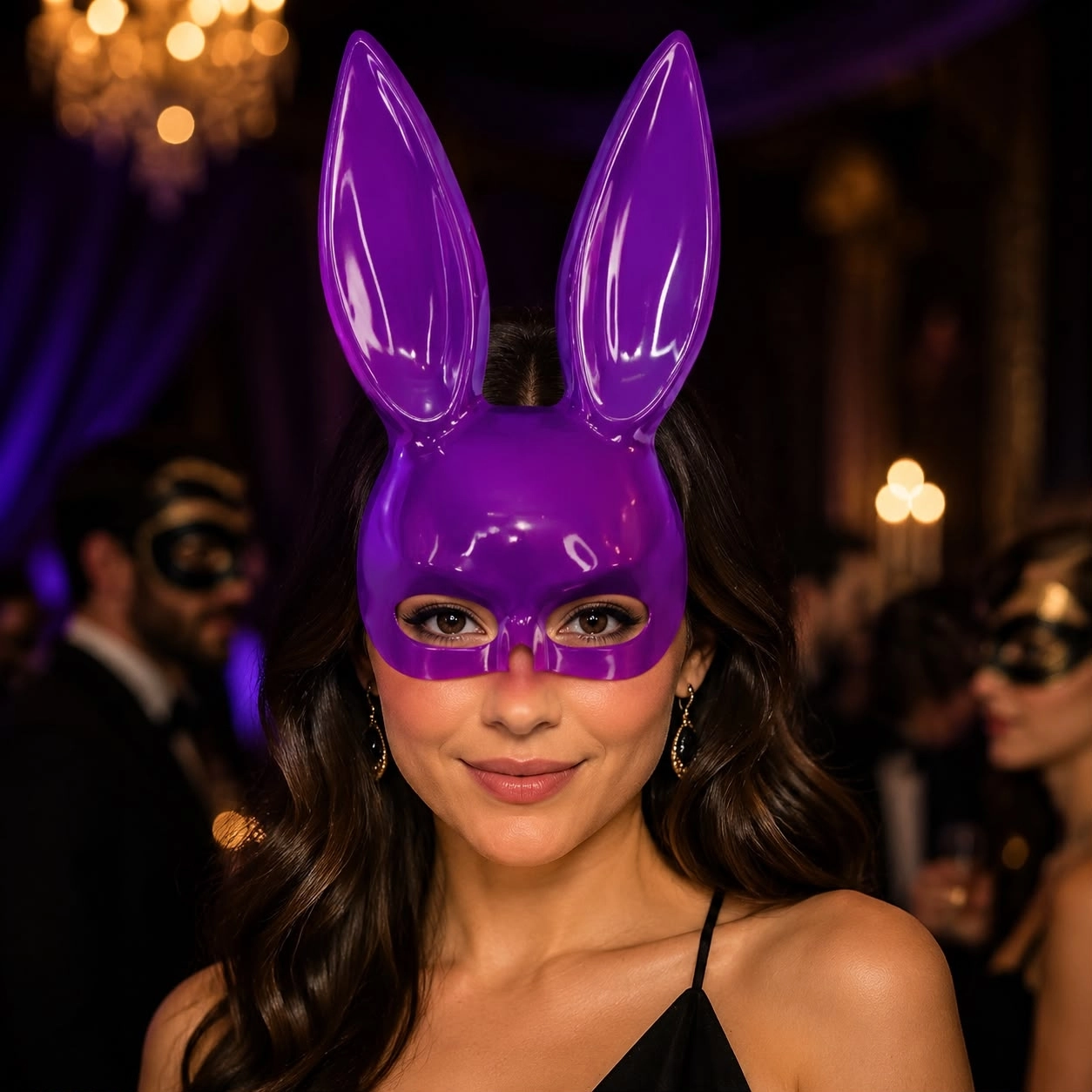 Toptan Halloween Mor Tavşan Maske