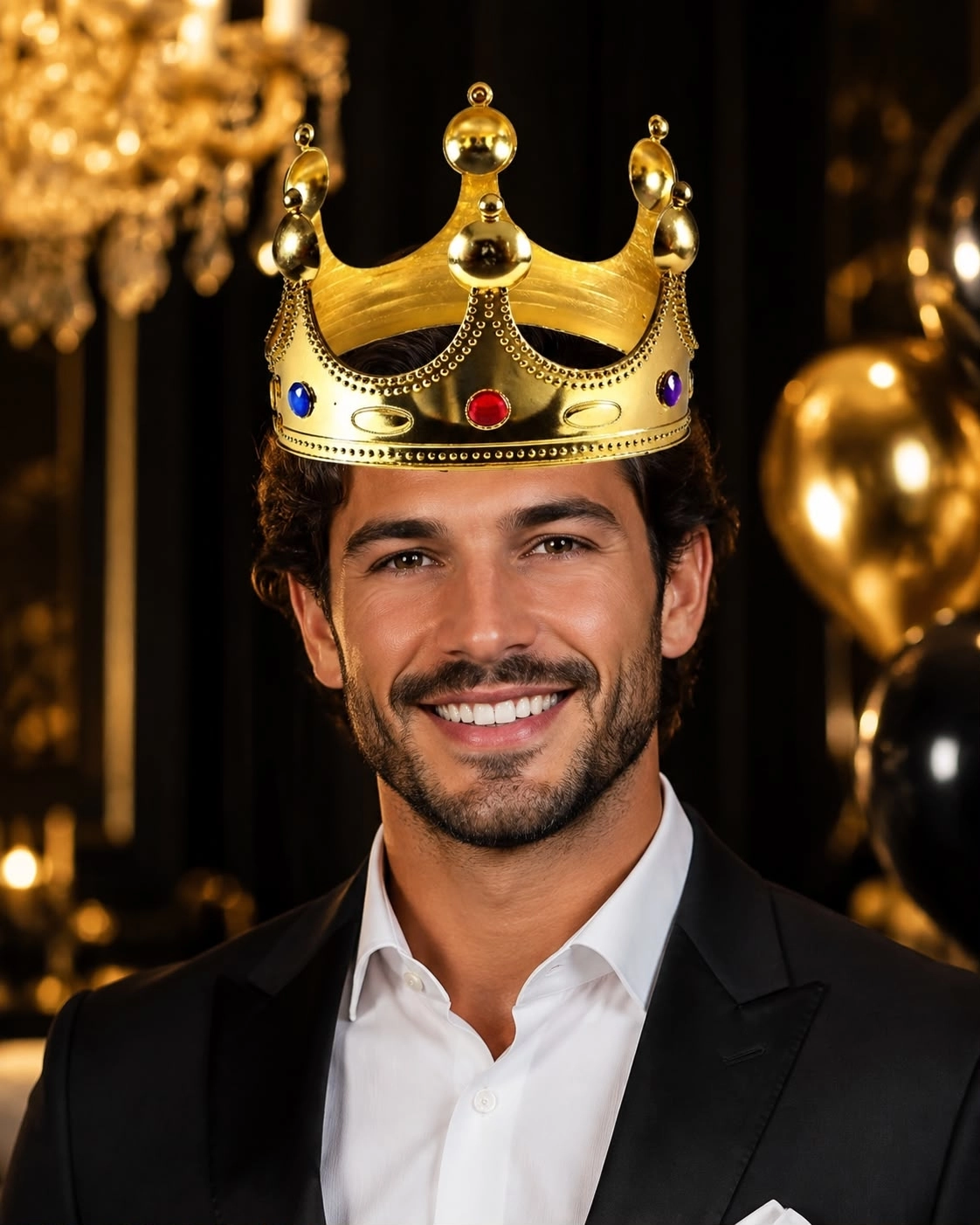 Toptan Halloween Kral Tacı Gold