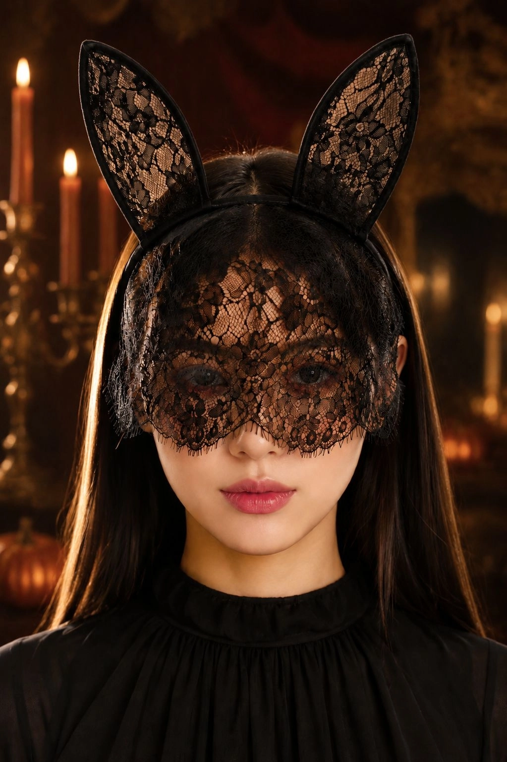 Toptan Halloween Dantel Tüllü Kulak Taç