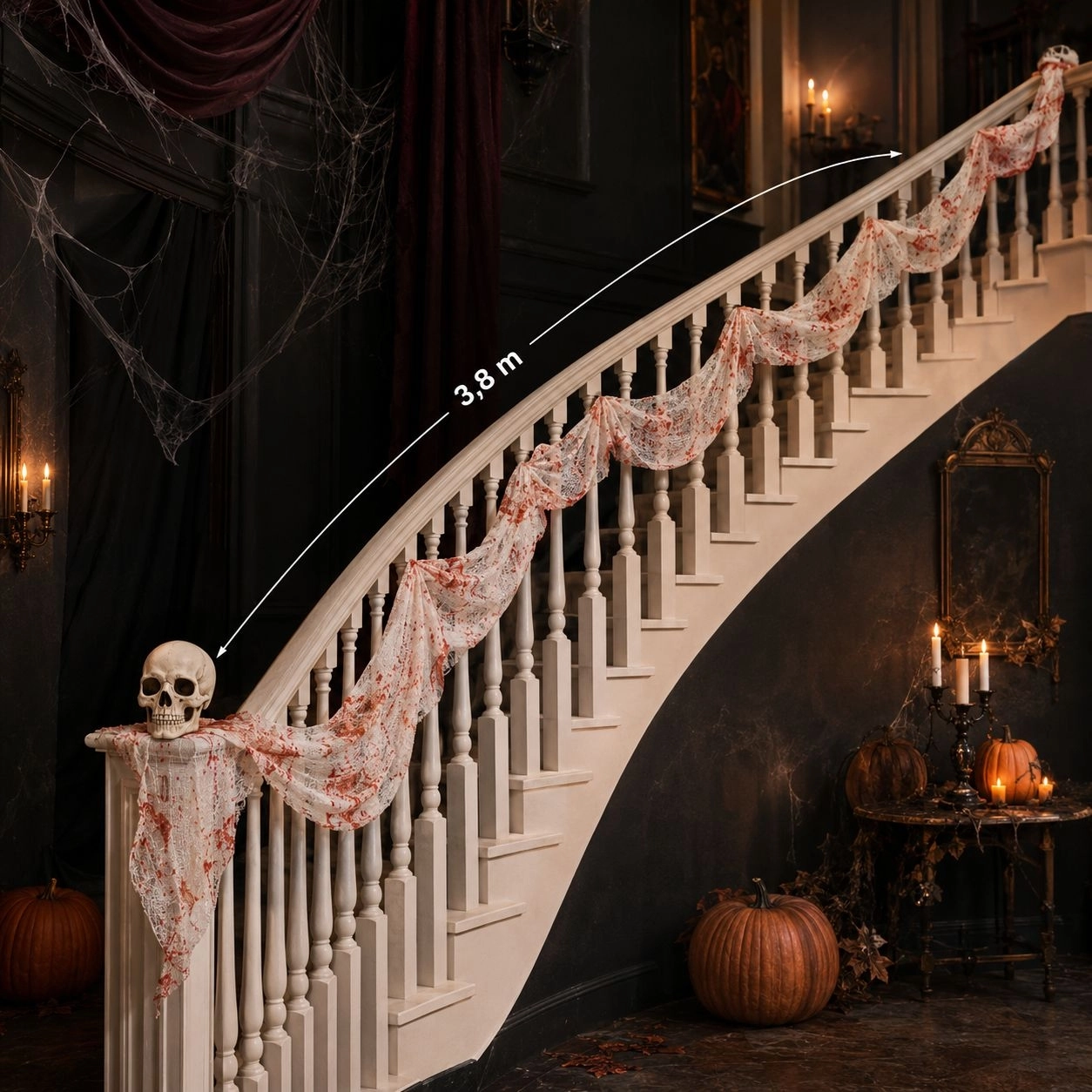 Toptan Halloween Kanlı Dekor Örtü 3.8 m