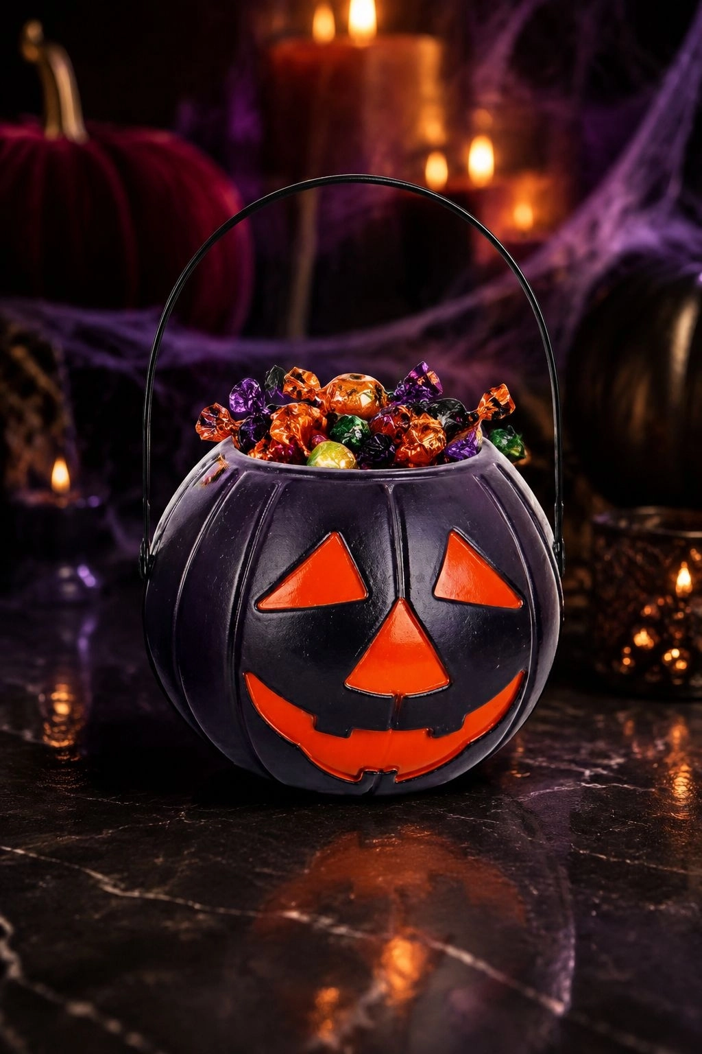 Toptan Halloween 10 cm Siyah Kova Balkabağı